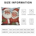 thumbnail image 5 of SHANXI Throw Pillow Covers Happy Cartoon Mr and Mrs Claus Merry Christmas New Year Symbols Fun for Living Room Bedroom Sofa 24x24in, 5 of 5