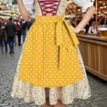 thumbnail image 3 of Lenago Womens Apron Dresses For Women Oktoberfest Costumes Multiple Color Schemes Square Collar Short Sleeves Dirndl Dresses German Dresses Festival Bavarian Costume Beer Carnival Women Party Dresses, 3 of 9