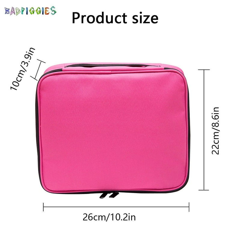 BadPiggies Travel Makeup Cosmetic Bag Train Case Organizer