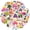 3A, variant on 35pcs-50pcs Colorful Sticker Pack Mushroom Stationery Stickers Cute Graffiti Decals for Luggage Laptop Suitcase