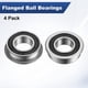 thumbnail image 4 of Uxcell Paquete de 4 Rodamientos de Bola con Brida F688-2RS, 1/3" x 5/8" x 1/5" Sellado de Caucho, 4 of 6