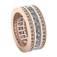 thumbnail image 3 of 7.00Ct Princess Round Cut Natural Diamond 3Row Anniversary Wedding Eternity Band Ring Solid 18k Gold IJ SI2, 3 of 3