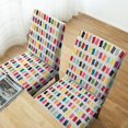thumbnail image 5 of Colorful Grid Chair Covers Abstract Boho Dining Chair Cover Stretch Dining Chair Slipcover Removable Washable Kitchen Chair Cover Parson Chair Covers Set of 6 Living Room Chair Covers, 5 of 6