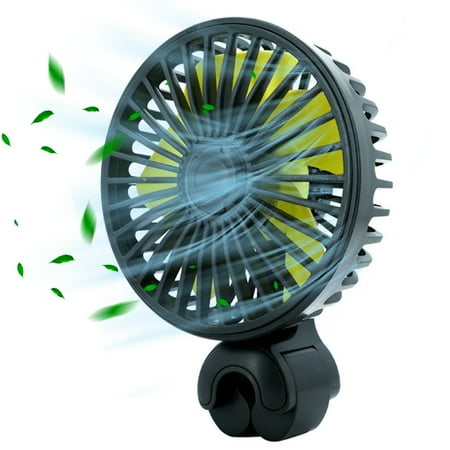

USB DC 5V Car Fan USB Powered Car Rear Seat Cooling Electric Fan 3 Speeds Air Circulator Fan Car Back Seat Headrest Fan with Clip & Fragrant for Cars Trucks Buses