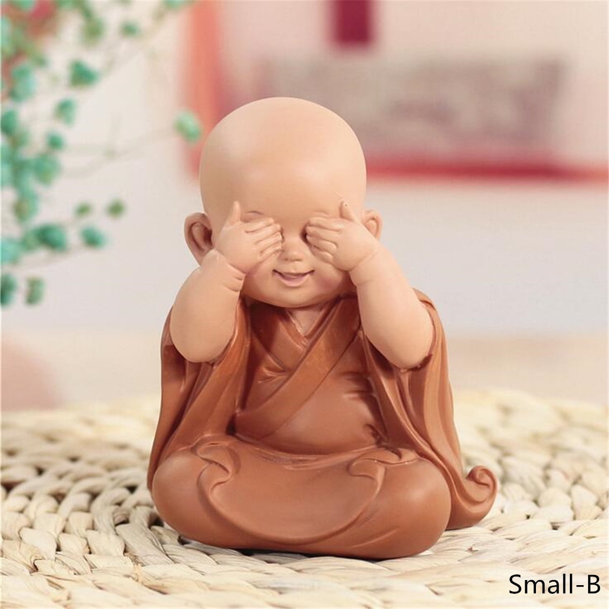 1x Buddhist Small Monk Statues Figurine Sculpture Handmade Car Home Little Decor 1x Buddhist Small Monk Statues Figurine Sculpture Handmade Car Home Little Decor