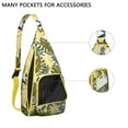 thumbnail image 2 of Exotic Floral Monstera Sling Bag, Zipper Pockets for Women & Men, 2 of 4