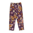 thumbnail image 4 of Xecao Buffalo Plaid and Butterflys Women's Straight Lounge Pajama Pants: The Epitome of Relaxed Sleepwear, 4 of 9
