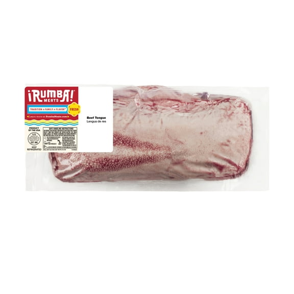 Rumba Meats® Beef Tongue (Lengua De Res), Fresh, 3.22-4.22 lbs.