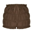 thumbnail image 4 of Annhoo Womens Bloomers Ruffle Elastic Waist Bow Layered Lounge Mini Shorts Sweet Lace Casual Date Bottoms, 4 of 5