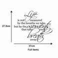 thumbnail image 2 of Wall Stickers For Living Room Life Is Not Measured By The Breaths We Take Perfect For Bedroom Decoration 57x27.5x0.1cm Removable 1Pack, 2 of 2