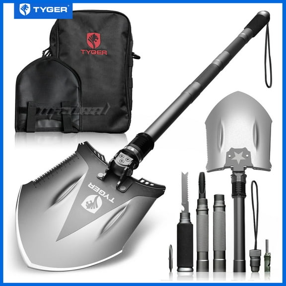 Shovel Military Heavyduty Folding Compact Tool with 16-In-1 Multifunction