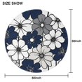 thumbnail image 6 of Blue Pioneer Flower Round Tablecloth 60" X 60",Wrinkle Wipeable Table Cloth for Kitchen Dining Room Picnic Patio Party, 6 of 6