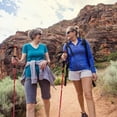 thumbnail image 5 of 2-Pack Aluminum Alloy Folding Trekking Poles with Shock Absorption System Adjustable 37-135cm for Hiking Mountaineering Includes Mud Snow Support Foot Covers Storage Bag Reflective Wristband, 5 of 8