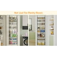 thumbnail image 4 of 8-Tier Adjustable Over the Door Pantry Organizer with 2 Sets Hooks Fits Most Doors, Hanging Spice Rack for Pantry Door Organizer And Storage, Black, 4 of 12