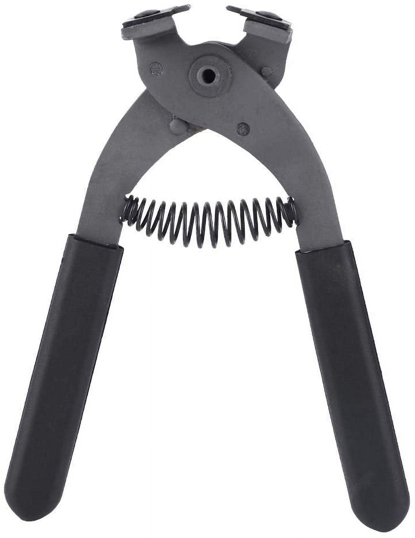 ABPETE Leather Hole Puncher, Leather Silent Pliers Sturdy Carbon Steel Leather Craft Hole Punch Stitching Tools Sewing Chisel for Belts Purses Watch Bands(4mm-2 Teeth)