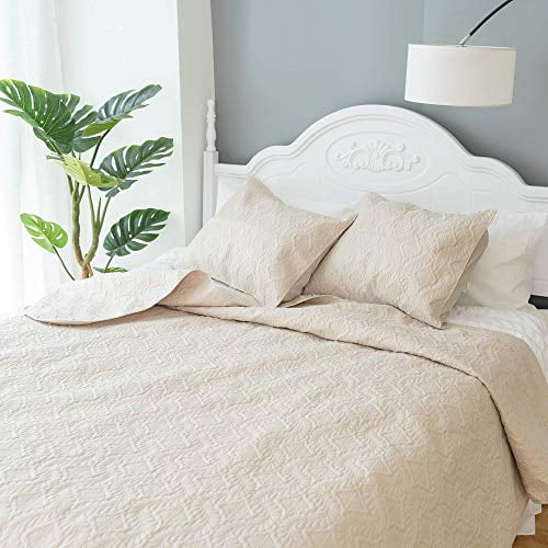 Details about   Luxury Home Collection 3 Piece King/Cal King Quilted Reversible Coverlet Bedspre 