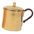 thumbnail image 1 of Taza de cobre martillado Moscow Mule con tapa para café, té y té helado Latón 350ml, 1 of 7