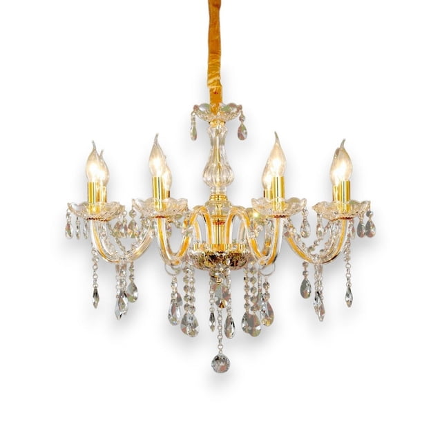 Candil de techo cristal cortado D'Gala Iluminación DG8034 Dorado de 8 luces