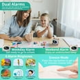 thumbnail image 4 of Sailstar Sleep Training Kids Alarm Clock , OK to Wake Clock for Kids with Night Lights, Beige Digital Clock, 4 of 7