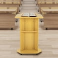 thumbnail image 6 of Miumaeov Mobile Podium Stand Portable Lectern Podium with Lockable Wheels Storage Shelf for Classroom Church Office 30 x 17.5 x 46", 6 of 15