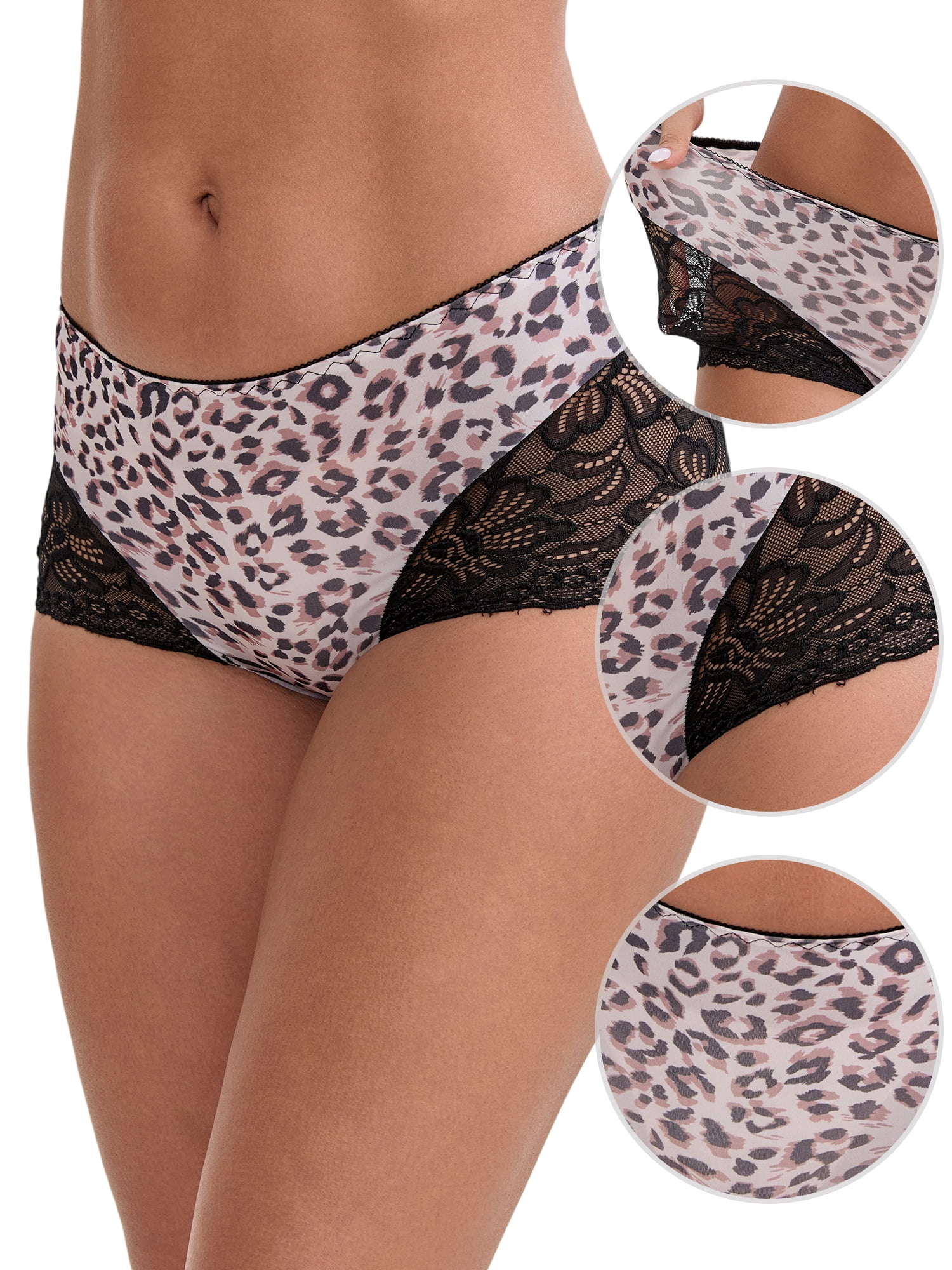 DARING DIVA Women's Ice Silk Mid-Waisted Full Coverage Boxer Briefs XL Light Pink