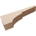 thumbnail image 6 of 6"W x 36"D x 12"H Thin Monterey Rough Cedar Woodgrain TimberThane Corbel, Primed Tan, 6 of 6