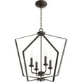 thumbnail image 4 of 894-4-86 Quorum Lighting 4 Light Entry Pendant in Quorum Home Collection style - 23 inches wide by 21 inches high-Oiled Bronze Finish    -Traditional, 4 of 4