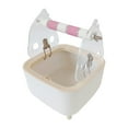 thumbnail image 3 of tredstone Durable Parrot Toilet Stand With Grinding Wheel And Easy Clean Features Small Birds Exercise To Clean Pink, 3 of 6