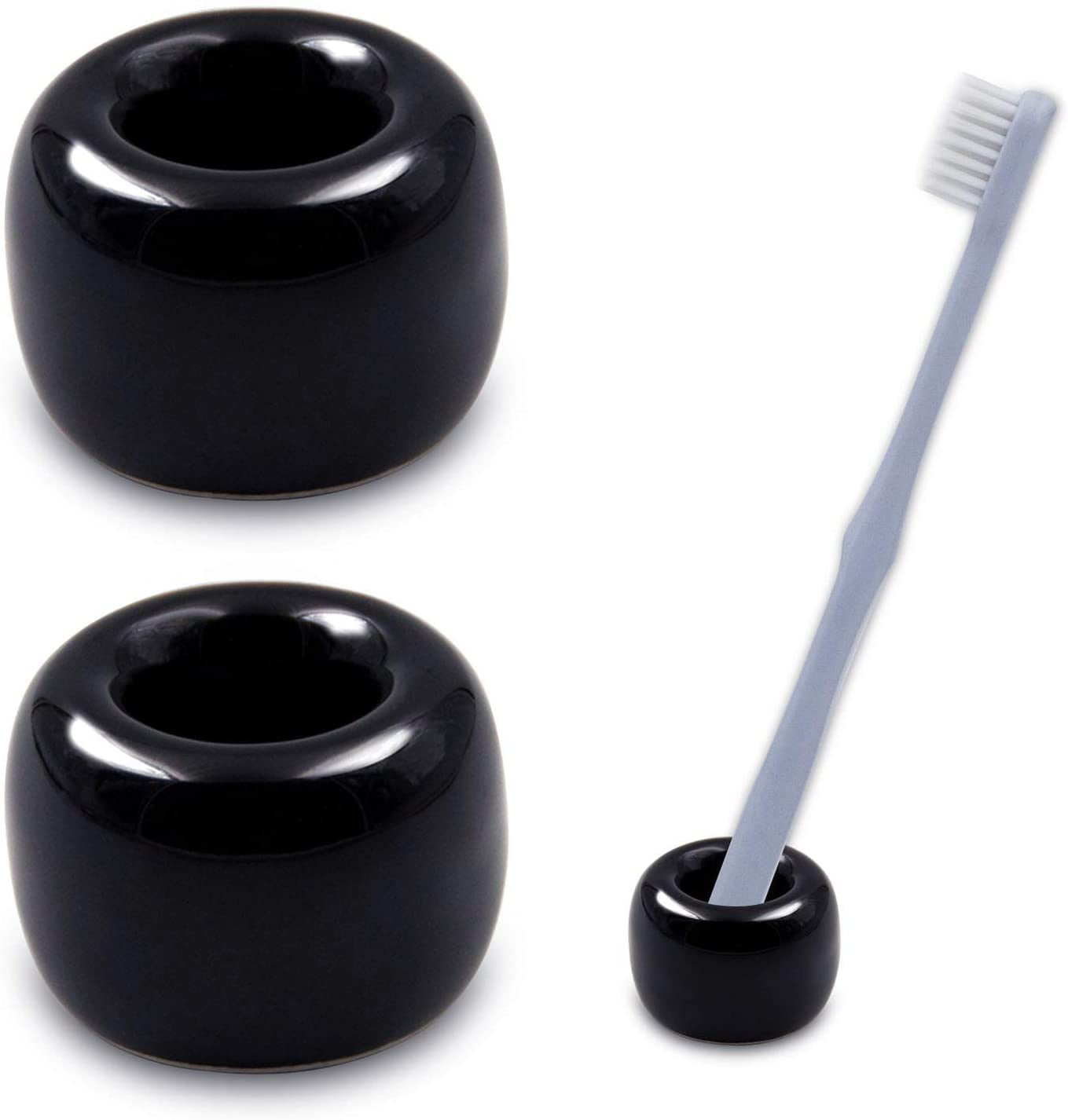 For Bathroom Vanity Counte Mini Ceramic Handmade Toothbrush Holder Stand 