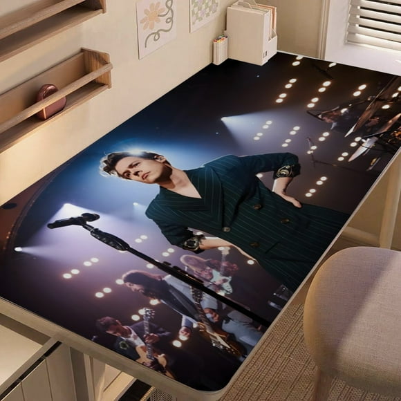 Harry Styles alfombrilla de escritorio/mesa extra-grande con base antideslizante de cuero y diseño temático; versátil para escritorios de ordenador, mesas de comedor, etc. 30 × 60 cm