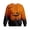 Beige, variant on Hsovts Crew Neck Long Sleeve Pullover Sweatshirt Men, Halloween Pumpkin Bat Gradient Printed Top Blue 3xL
