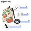 thumbnail image 5 of Balery Frog Hold Strawberry Vintage Canvas Backpack for Men and Women - Large Capacity, Durable Travel Laptop Bag for School, Work, Hiking, and Outdoor Activities, 5 of 7