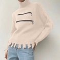 thumbnail image 2 of Tanghaowl Sweatshirts for Women Loose Fit Oversized Sweater Turtleneck Pullover Fall Fashion Outfit Winter Trendy Clothes Beige XL, 2 of 4