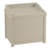 Suncast 22 Gallon Outdoor Storage Resin Patio Deck Box with Seat, Light Taupe