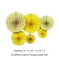 thumbnail image 4 of Injueey Abanico plegable de papel de 6 uds, decoración de fiesta familiar, abanico de flores plegable Diy Kits de decoración para fiestas amarillo, 4 of 6