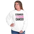thumbnail image 4 of Stronger Than Breast Cancer Warrior Women Plus Size Crewneck Sweatshirt Brisco Brands 5X, 4 of 5