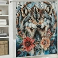 thumbnail image 6 of Patifu Wolfs Dream Catcher Flowers Shower Curtain 100% Polyester Chic Modern Bathroom Decor with Hooks 69"x72, 6 of 7