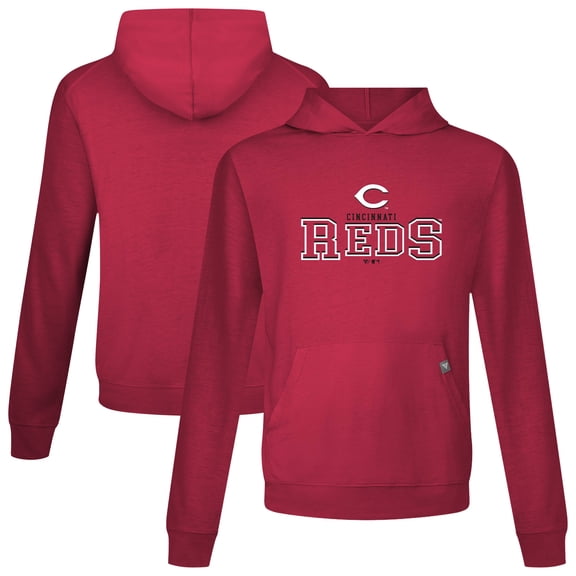 Men's Levelwear Red Cincinnati Reds Relay Journey Pullover Hoodie