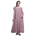 thumbnail image 1 of Bimba Robe de Nuit Imprimée pour Femmes en Rayonne Longue Maxi Robe de Sommeil Robe de Nuit, 1 of 4