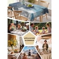 thumbnail image 5 of Blue Grey Table Cloth, Modern Oil Painted Abstract Art Aesthetics Waterproof Tablecloth for Rectangle Tables, Reusable Washable Fabric Table Cover for Restaurant Kitchen Dining Tables 60"x102", 5 of 6