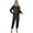 Black, variant on Doomiva Sweat Suit Heavy Duty Sauna Suit Fitness Exercise Gym Workout Suit for Men Women Black L