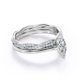 thumbnail image 3 of JeenMata Anillo de Compromiso Solitario de Talla Marquesa de 1,75 Quilates con Banda Nupcial Infinita Engastada en Oro Blanco de 18 K sobre Plata (Personaliza Tu Banda Nupcial), 3 of 6