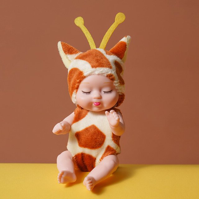 Mini muñeca de bebé realista con ojos cerrados, muñeca de bebé Reborn con ropa, accesorios de traje, juguetes para niñas, regalo de cumpleaños