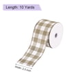 thumbnail image 2 of Plaid Check Ribbon, Wired Edge Gingham Ribbon for Gift Wrapping, DIY, Christmas Decoration and Bow Craft Brown / 2.5 Inch x 10 Yards, 2 of 6