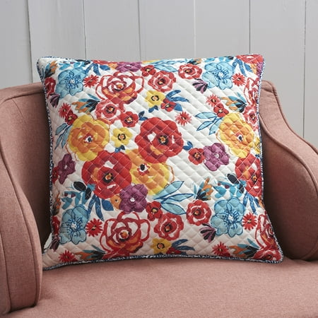 Pioneer Woman, Flea Market Quilt Pillow, 18x18 - Walmart.com