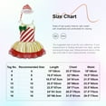 thumbnail image 7 of Yruioon Girls Christmas Ballet Dance Dress Xmas Santa Figure Ice Skating Costume Striped Leotard Red 4, 7 of 7