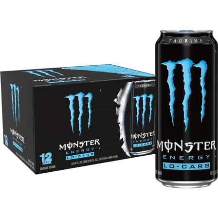 ( 2 Box ) Monster Energy, LoCarb , Energy Drink, 12 Pack - 16 Fl Oz