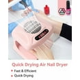 thumbnail image 2 of Air Nail Dryer with Automatic Sensor, 300W Timing Nail Fan Blow Dryer for Both Hands and Feet, Warm & Cool Wind Blower for Regular Nail Polish, Home and Salon Use No Harmful, 2 of 5