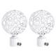thumbnail image 1 of Uxcell 2Pack de terminales decorativos de varilla de cortina de hierro, cabezal de riel de cortina que se adapta a un diámetro de 19 mm (blanco), 1 of 6