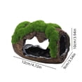 thumbnail image 3 of Cififendec Resin Moss Wine Barrel Aquarium Ornament, 4.72"×3.94", Simulated Fish Hideout Cave Decor for Betta Shrimp Reptile Tank Landscape Decoration, 3 of 5